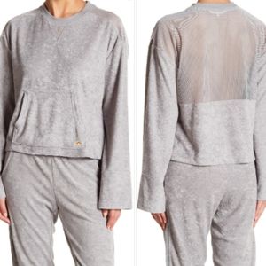 C&C Calfornia Mesh Inset Cropped Pullover